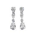 wholesale S925 Silver New Style Fashionable and Elegant 8*12mm Teardrop Evening Banquet Long Earrings-0-4