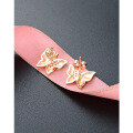 wholesale 925 Sterling Silver Rose Gold Butterfly Ear Studs Women New Design Small and Fresh Unique Style Elegant Earrings Ins Fashion Earrings-0-3