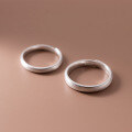 wholesale 925 Sterling Silver Brushed Matte Minimalist Vintage Plain Couple Rings for Men and Women R00201-0-0