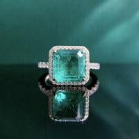 wholesale S925 Silver New Jewelry 9*9 Paraiba Color Ring Band, Hot Selling on AliExpress and Wish-R630 Paraiba Ring>Size 5