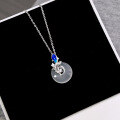 wholesale S925 Sterling Silver Ocean Koi Fish Safety Pendant Necklace for Women, New National Trend Literary Small Fresh Agate Collarbone Chain-0-4