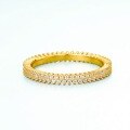 wholesale Gold Plated 925 Silver Geometric Zircon Pinky Ring in Japanese Retro Minimalist Style for Wholesale-0-3