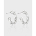wholesale S925 Sterling Silver 771 Niche European and American Style Versatile Ins Minimalist Elegant High-End Chain Design Stud Earrings for Women-0-0