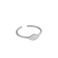wholesale S925 Sterling Silver Korean Version INS Minimalist Style Niche Design Versatile Evil Eye Adjustable Open Ring for Women-Platinum [No. 11/Adjustable] Opening adjustable