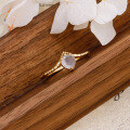 wholesale 10K Gold Artli Jewelry Wholesale Vintage Niche Design Irregular Labradorite Ring-0-5