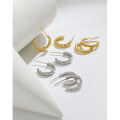 wholesale S925 Sterling Silver C-Shaped Beaded Edge Minimalist Versatile Korean Version Ins Niche Design Earrings for Women-0-1