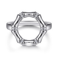 wholesale S925 Sterling Silver Cross-Border Rings, Irregular Bamboo Knot Ring for Women, Small Batch Retro Fashion Wholesale-Platinum US size 6#