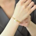 wholesale 925 sterling silver inlaid with a blessing bag and natural Hetian jade bracelet in a Chinese antique style, paired with a certificate for best friends' jewelry-0-6