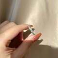wholesale S925 Sterling Silver Cross-Border Women's Fashionable Small and Niche Luxe Full-Diamond 5A Zircon Ring for Live Streaming Drop Shipping-0-1