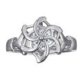 wholesale S925 Sterling Silver Fashion Popular Pinwheel Design Inlaid with Zirconia Ring for WomenForeign Trade Jewelry Wholesale-0-1