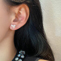 wholesale S925 Sterling Silver Ribbon Bow Ear Studs Sweet Bow Line Twist Screw Helix Earrings M06683-0-1