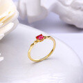 wholesale S925 Sterling Silver Light Luxury Jewelry Simple and Exquisite Ruby Ring for Women, High-End Retro Fashion Ring-0-0