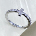 wholesale S925 Sterling Silver T-Shaped Stacking Ring with Full-Circle Diamonds, Ins Style, Minimalist and Versatile, Popular Wholesale for Cross-Border European and American Markets-0-2