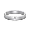 wholesale 925 Sterling Silver Valentine's Day Ring Set for Women with Matte Brushed Finish and Micro-Paved Zircon, Minimalist and Versatile Matching Couple Bands-0-5
