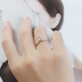 wholesale 925 Sterling Silver, New Korean Style V-Shaped Ring with Natural Blue Moonstone, Factory Direct-0-3