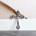 wholesale 925 Sterling Silver Cross Pendant Necklace for Men and Women, Vintage Hip-Hop Punk Style Crossbody Chain-0-3