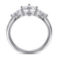 wholesale 925 Sterling Silver Plated 18K Gold Minimalist Ring for Women, Niche Wish Best-Seller, European and American Minimalist New Style Silver Jewelry Manufacturer-0-2