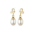 wholesale S925 Sterling Silver Waterdrop Pearl Earrings Women's Korean Style Light Luxury Elegant Internet Celebrity Butterfly Short Design M01175-0-4