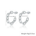 wholesale 925 Sterling Silver Chain Link Earrings Heavy Luxury Ins Style Niche High-end Sense Jewelry Wholesale for Women-0-5