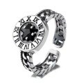 wholesale 925 Silver Roman Numeral Ring Vintage Ins Style Distressed-0-4