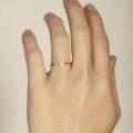 wholesale 18K Gold Fashion Commute Genuine Diamond Ring Women Simple Round 9K Gold Moissanite Ins Style Tail Ring Hand Accessory-0-3