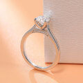 wholesale S925 Sterling Silver Plated 18K Gold Classic Four-Prong 1 Carat Ring for Women with Moissanite Diamond, Wedding Ring Wholesale-0-2