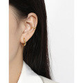 wholesale S925 Sterling Silver 507 Korean Version Ins Small Design Minimalist Irregular Lines Circle Ear Clips for Women-0-3