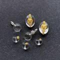 wholesale 925 ancient gold pure silver jewelry accessories with natural white crystal bubble beads pendant peach separator beads Ganesh counterweight DIY-0-1