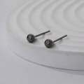 wholesale 925 Sterling Silver Black Small Bead Stud Earrings, Women's Ins Style Versatile Fashion-0-1