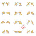 wholesale S925 Sterling Silver Minimalist Smooth Zodiac Sign Diamond Stud Earrings-0-4