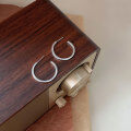 wholesale S925 sterling silver minimalist C-shaped hoop earrings for women, understated and versatile with an elegant high-end vibe-0-3