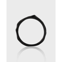 wholesale S925 Sterling Silver Minimalist Stackable Plain Ring for Women, Indie Design, Ins-18K Gold [US Size 5]