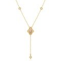 wholesale S925 Sterling Silver Gold Plated Opal Necklace with Korean Japanese Retro Style for Wholesale-0-4