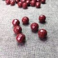 wholesale Metal material faceted bead cut surface natural cinnabar loose bead accessories for DIY bracelets, necklaces, and collectibles-0-3