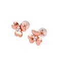 wholesale 14K rose gold Au750 diamond earrings, 9K gold Moissanite jewelry, 18K white gold clover earrings-0-4