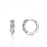 Sterling Silver Cross Earrings for Women with Moissanite, Simple Bridal Gift.-Set with moissanite  925 silver
