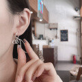 wholesale S925 Sterling Silver Korean Style Bow Rope Colorful Diamond Earrings Small Fresh Creative Design Ear Clips for Women-0-3