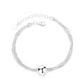 wholesale S925 Sterling Silver Minimalist Multi-Layer Chain Ball Bracelet Fashionable Versatile Commuter Style European Elegant Accessory-0-3