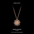 925 Sterling Silver Firework Lucky Sunflower Necklace-0-0