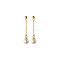 wholesale S925 silver earrings for women, Korean-style sweet and fresh, with imitation pearl and pearl-luster bead ear accessories G8490-0-4