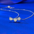 wholesale S925 Silver Moissanite Fancy Shape Diamond Pendant Women's Fashion Trend Brightening Live Streaming Necklace-0-5