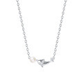 wholesale S925 Sterling Silver minimalist dolphin ballpoint necklace set, trendy and versatile design-0-6