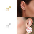 wholesale S925 Sterling Silver Mini Threaded Ear Bone Stud Piercing Earrings, a trendy and creative INS style popular in Europe and America-0-1