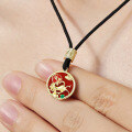 wholesale S925 Silver Fashion Chinese Trend Nine-Colored Deer Necklace Women's Festival Gift Wholesale Red Agate Pendant Necklace-0-3