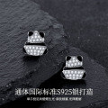 S925 Silver Hip-Hop Style Stud Earrings, Luxury Cross-Border New Arrival-0-0