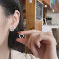 wholesale S925 Silver Korean Japanese Ins Style Cute Fresh Love-shaped Commuter Versatile Earrings Ear Cuffs-0-3