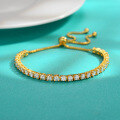 wholesale S925 Sterling Silver Moissanite Bracelet New Style Full Diamond Tennis Bracelet Adjustable Size Minimalist and Versatile Cross-Border Wholesale-0-0