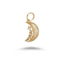 wholesale S925 sterling silver minimalist Japanese-style high-end women's necklace with epoxy resin moon pendant, versatile wholesale jewelry-Moon Epoxy Pendant (without chain) >925 Silver