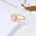 wholesale Sterling Silver Jewelry New Style Pink Crystal White Zircon Ring for Women, Elegant and Simple Youthful Versatile Accessory Wholesale-0-3