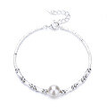 wholesale S925 Sterling Silver Crushed Silver Spliced Bamboo Pearl Necklace Bracelet, Trendy and Elegant Accessory with a Refined Style-0-6